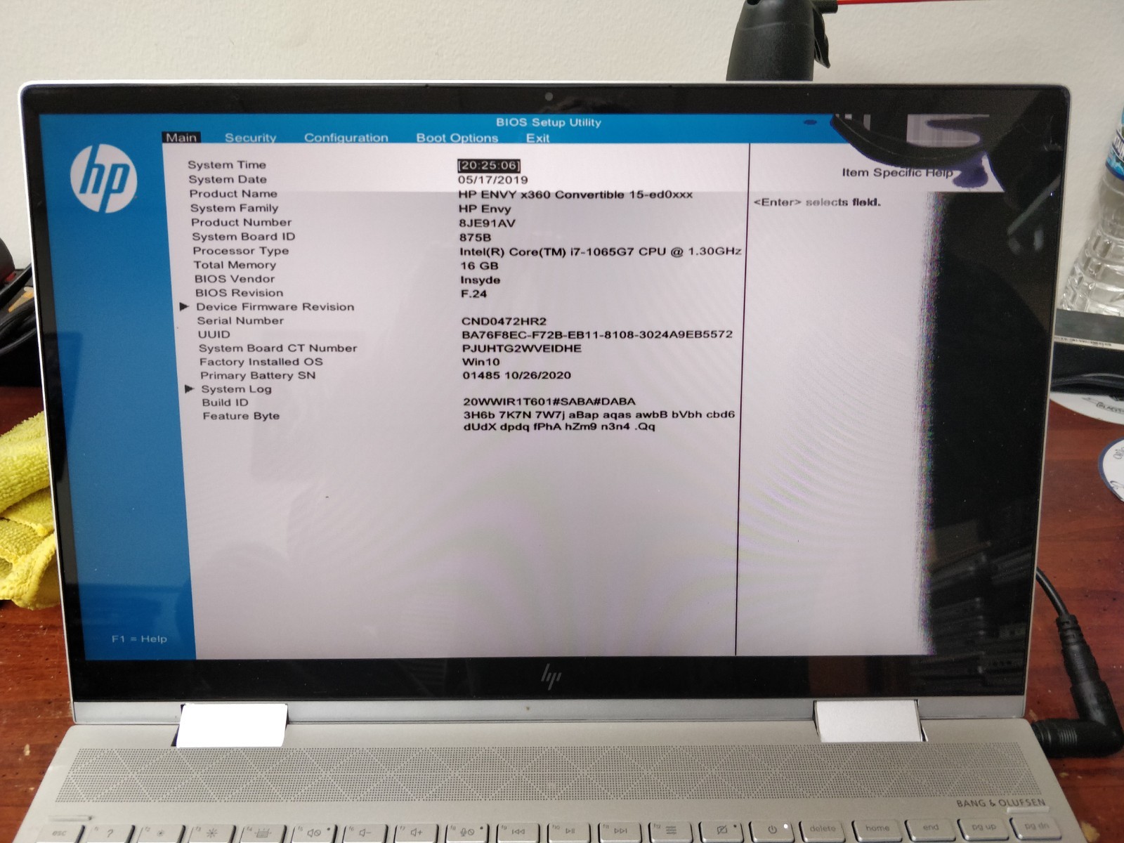HP Envy x360 15T-ED000 INTEL CORE I7-10510U@1.80GHz 8GB RAM NO DRIVE PARTS 8744