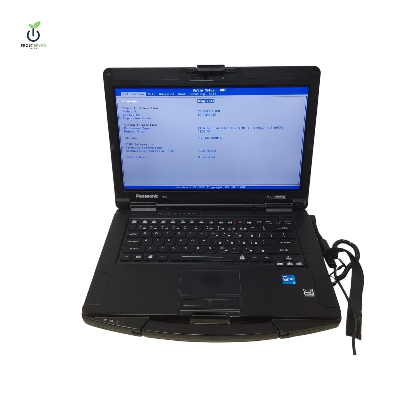 PANASONIC FZ55-2 Laptop i5-1145G7@2.60GHz 8 GB 256 GB No OS