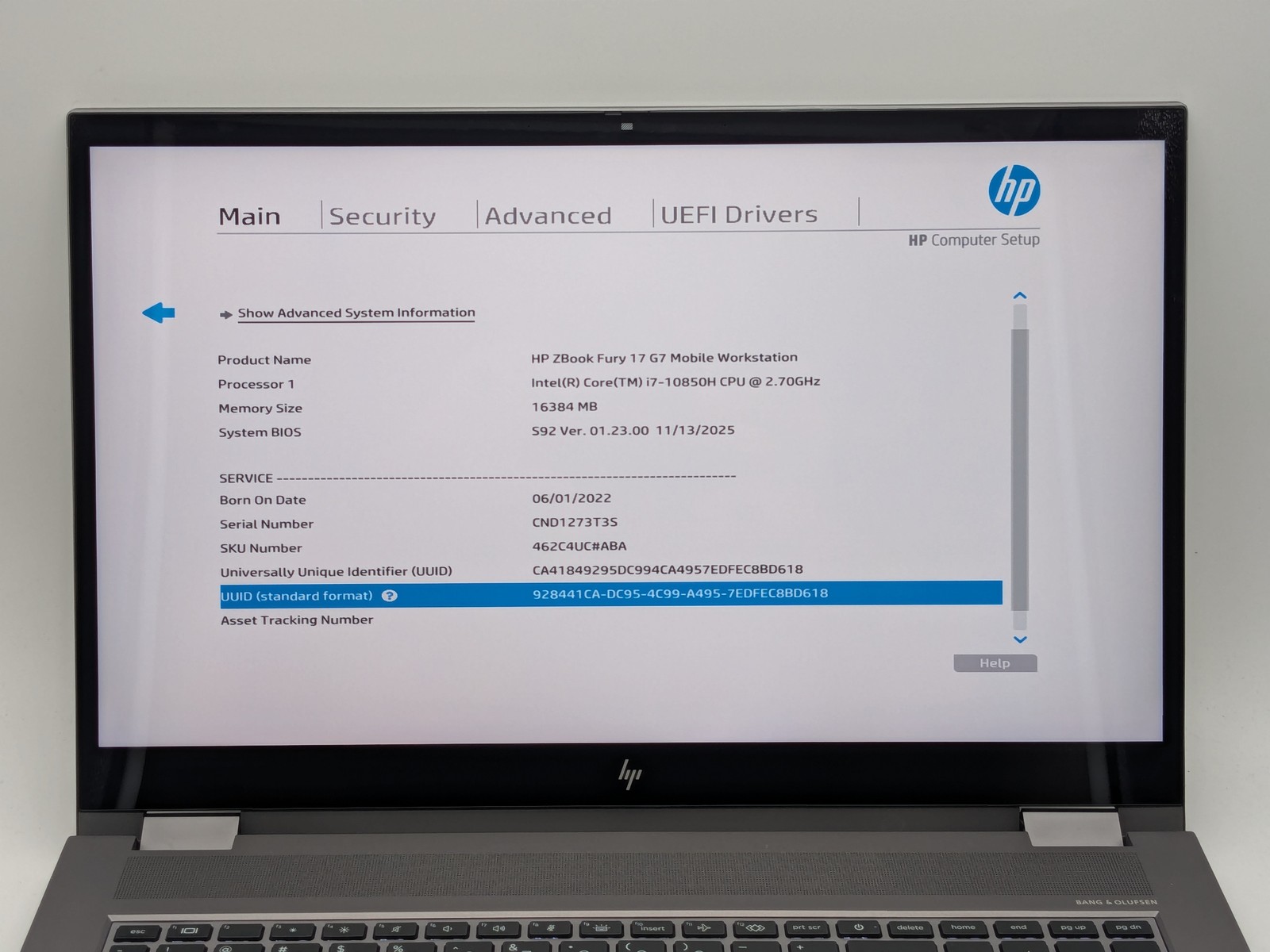 HP ZBook Fury 17 G7 17″ UHD 4K Touch I7-10850H 512GB SSD 16GB W11P Webcam FPR