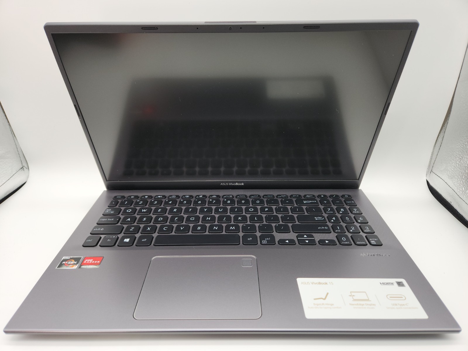 ASUS VivoBook 15.6 FHD AMD Ryzen 3 3250U 4GB RAM 128G SSD Slate Gray Windows 10