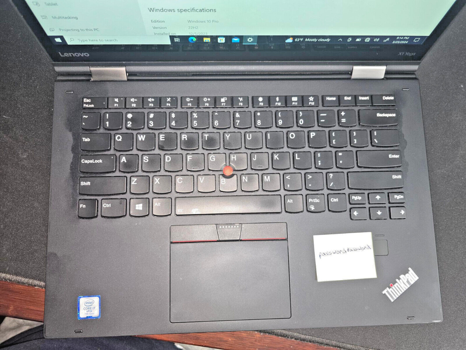 lenovo thinkpad x1 yoga 2nd gen i7