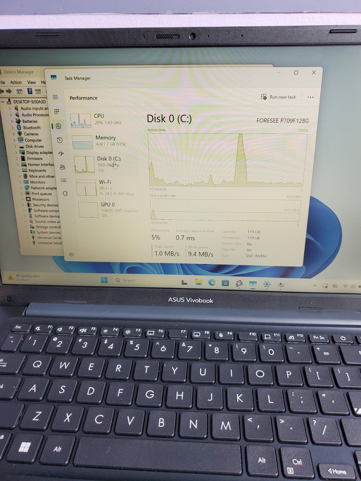 Asus Vivobook X1404ZA/12TH Gen I3-1215u/ 8GB RAM/128GB NVME SSD Windows 11 Home