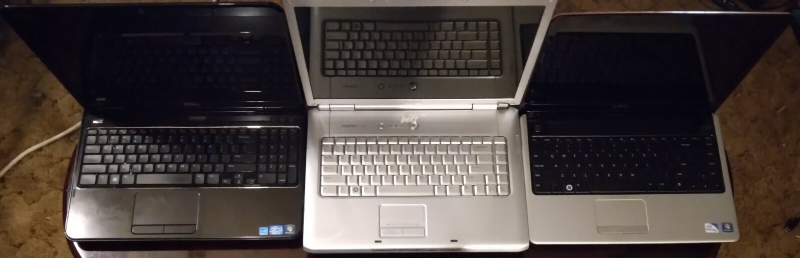 Lot of 3 Dell Inspiron Laptops 1520, 1440, N5110 For Parts or Repair, As-Is.