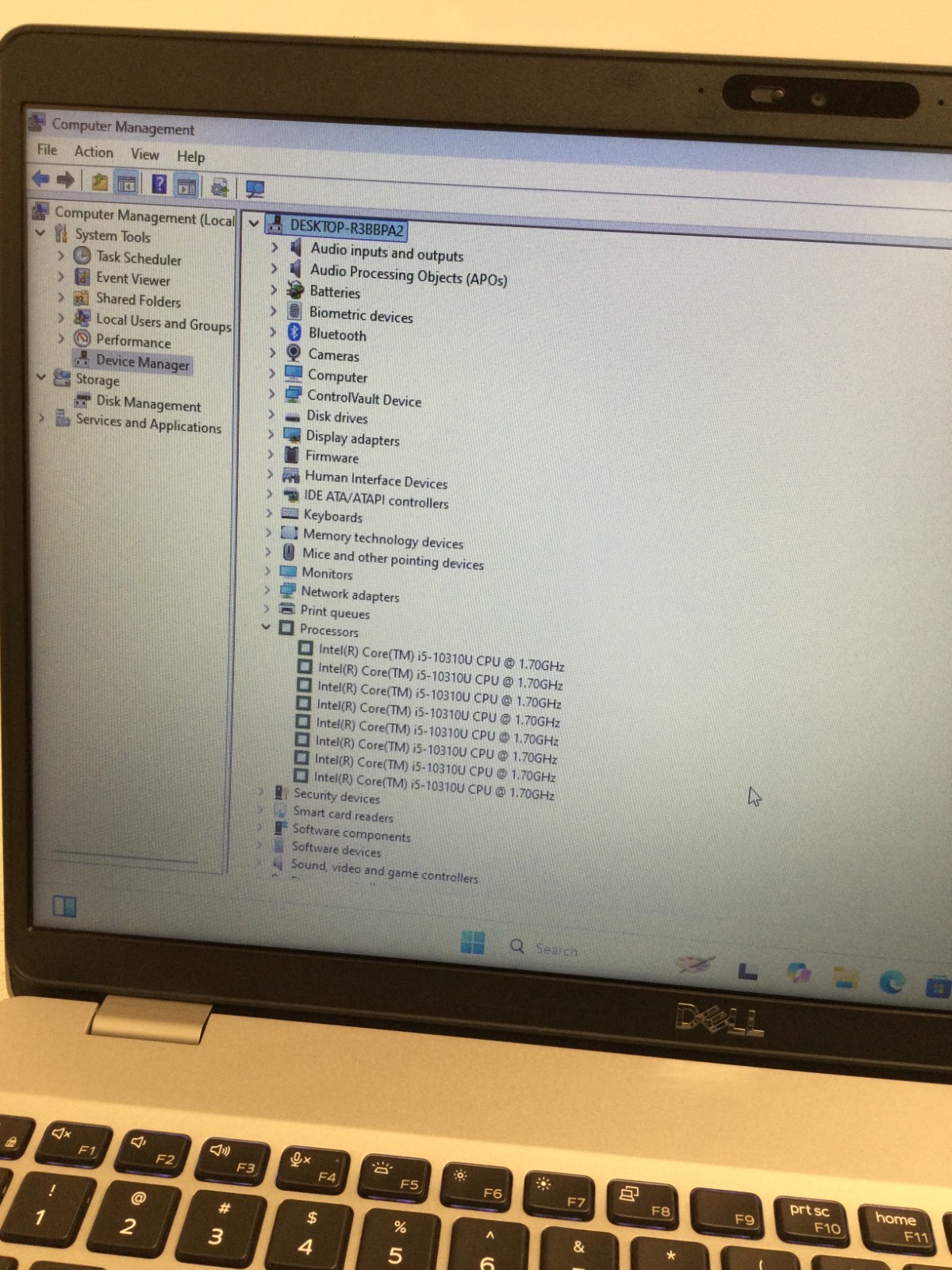 Dell Precision 3550 15.6” core i5 10th gen 1.70GHz 8GB 256GB SSD WIN 11 PRO