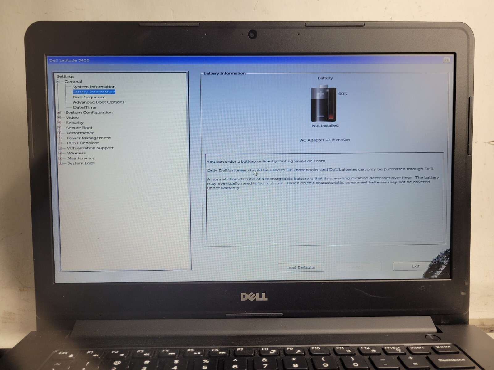 Dell Latitude 3450 w/i3-4005U@1.70GHz, 4GB RAM, 14″ Laptop for Parts #1943