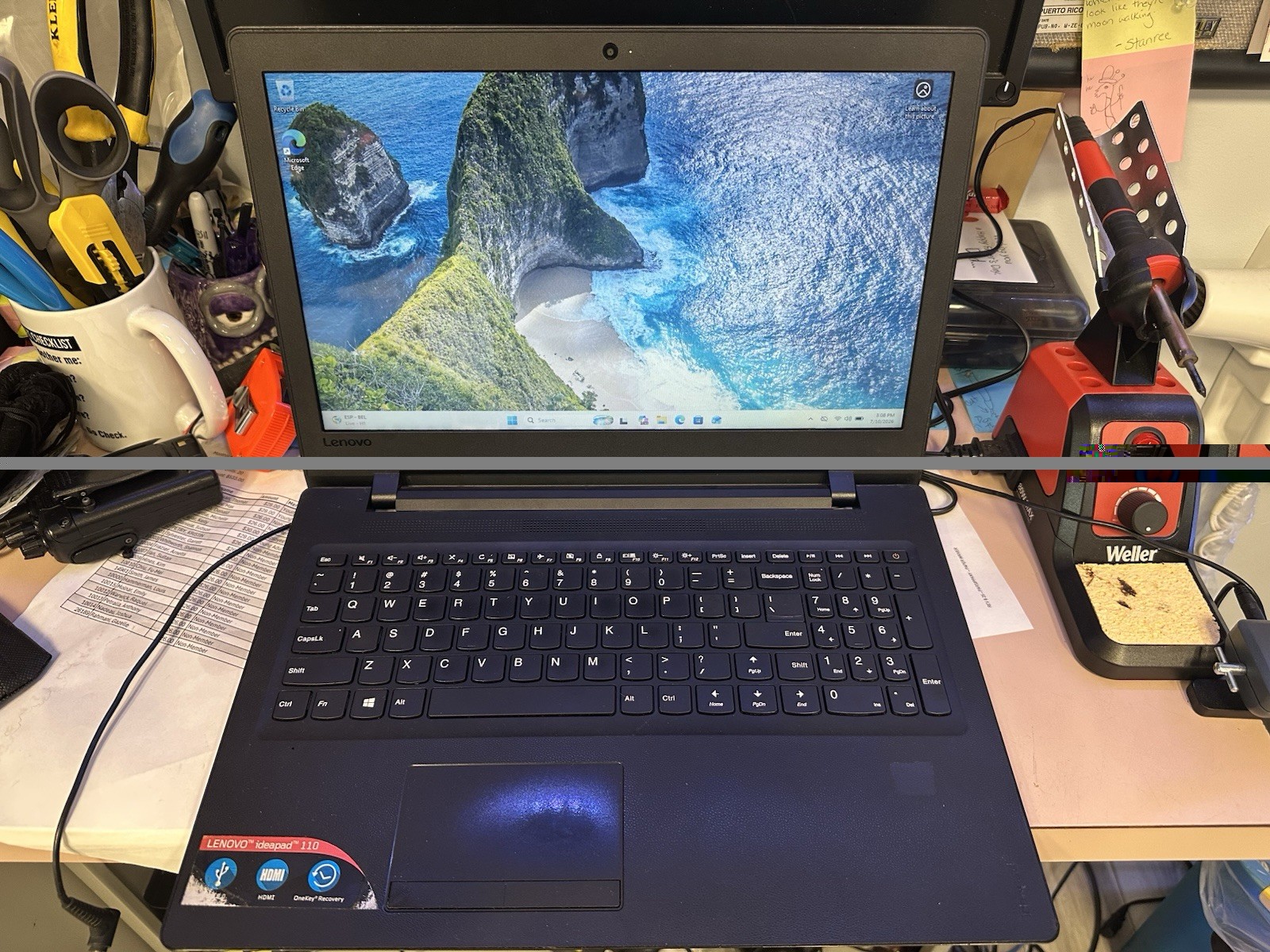 Lenovo IdeaPad 110-15ACL 15.6″ Laptop AMD A6 4GB RAM 128GB SSD Windows 11 Pro