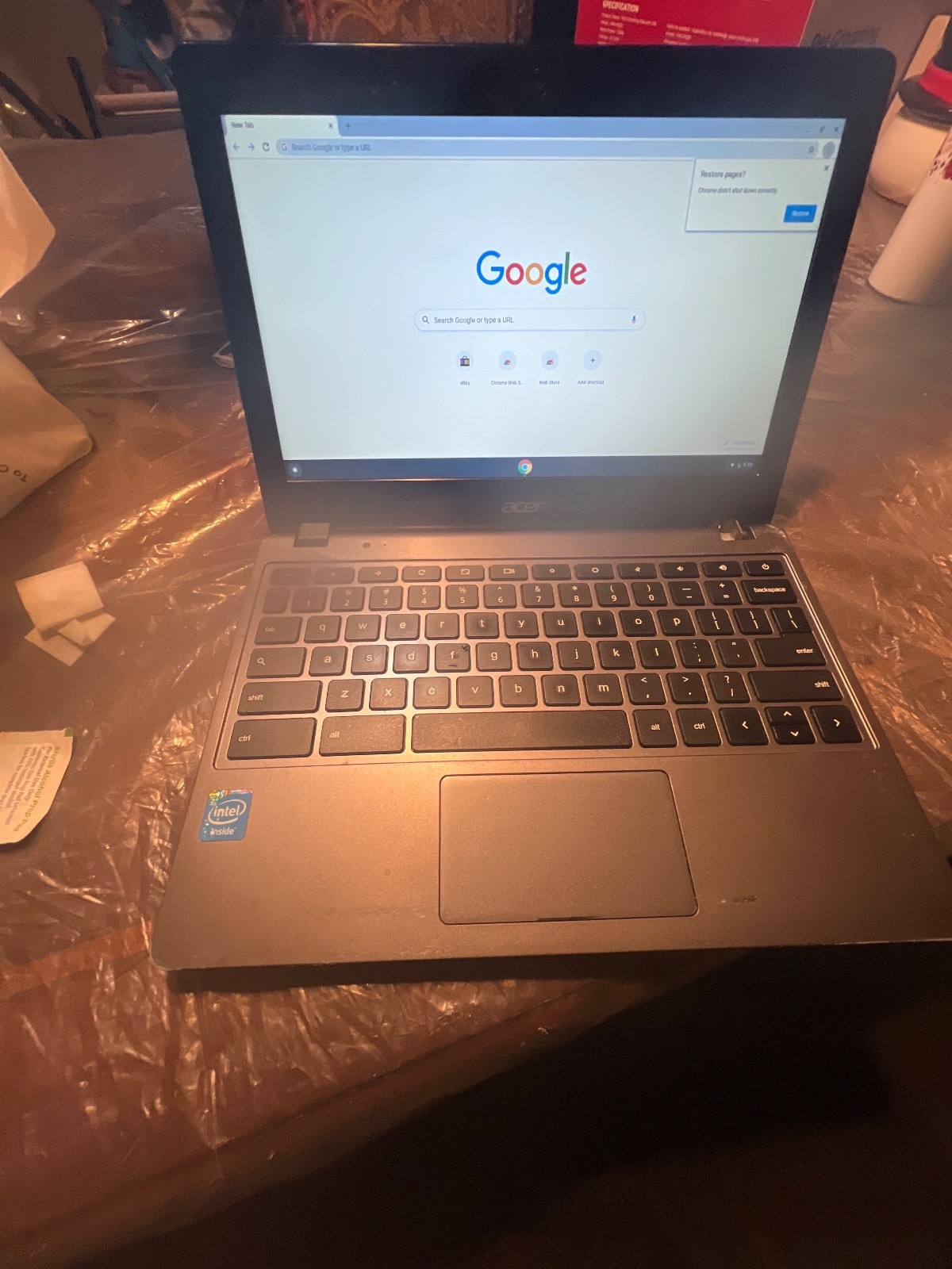 Acer Chromebook C720-2802 ZHN 1.4GHz 16GB SSD Working (No power adapter)