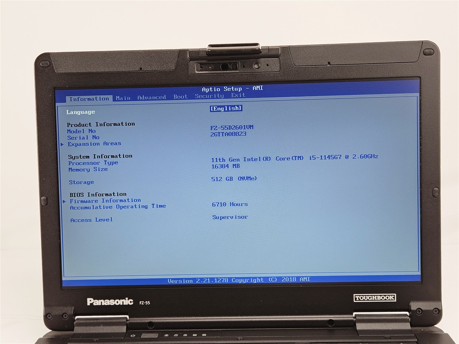Panasonic Toughbook FZ-55 Silver 14″ Core i5-1145G7 16GB RAM 512GB SSD Iris Xe