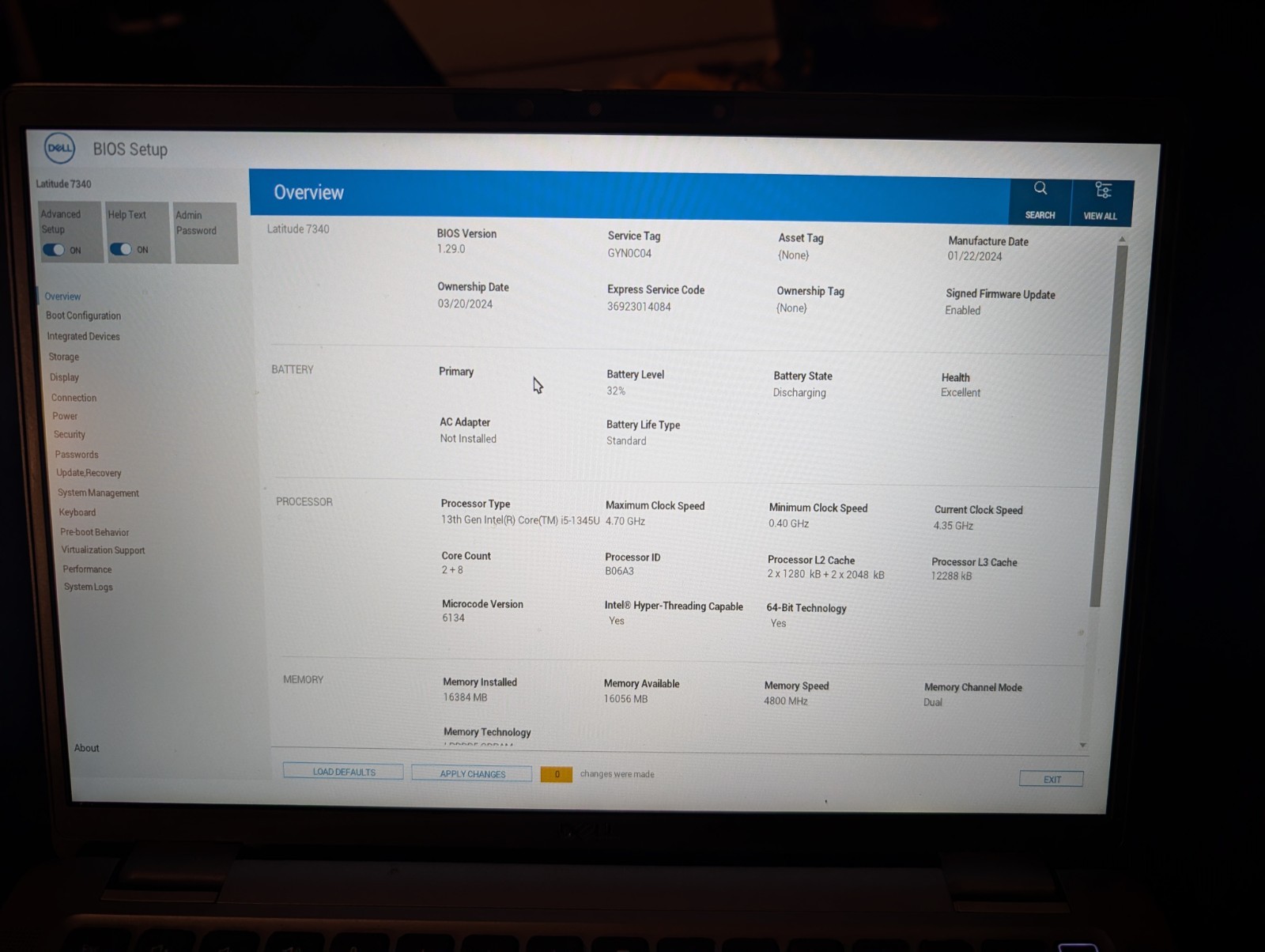 Dell Latitude 7340 1.60GHz i5-1345U /16GB RAM / 256GB SSD Win10