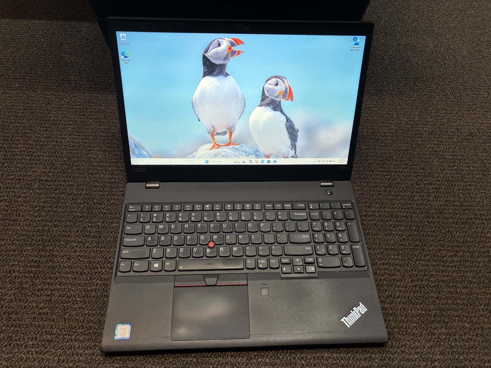 Lenovo P52S 15.6″ (512GB SSD, Intel Core i7 8550U, 1.80GHz, 24GB) Laptop – Black