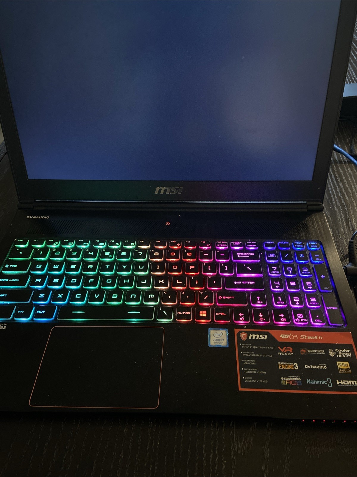 MSI GS63 Stealth 8RE (i7-8750H / 16 GB / 256 SSD / GTX 1060 6GB) Gaming Laptop