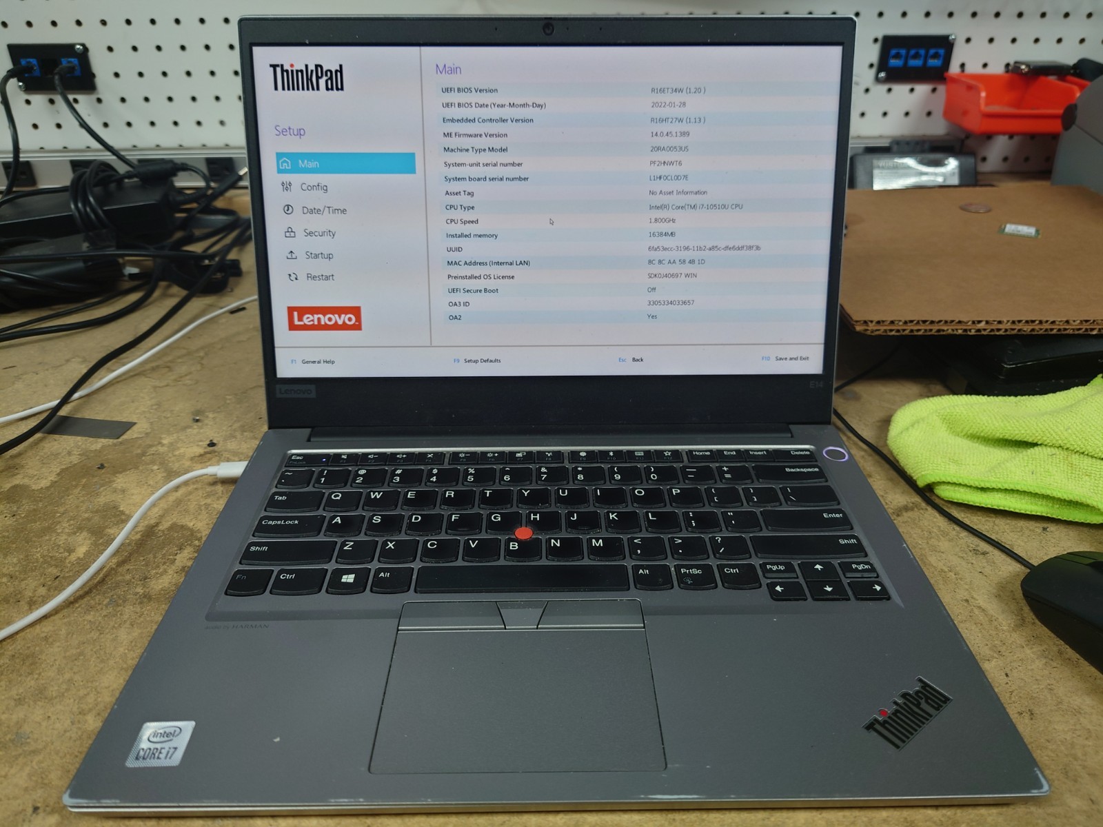 Lenovo ThinkPad E14 Gen 1 14″ FHD i7-10510u 16GB RAM 512GB SSD No OS