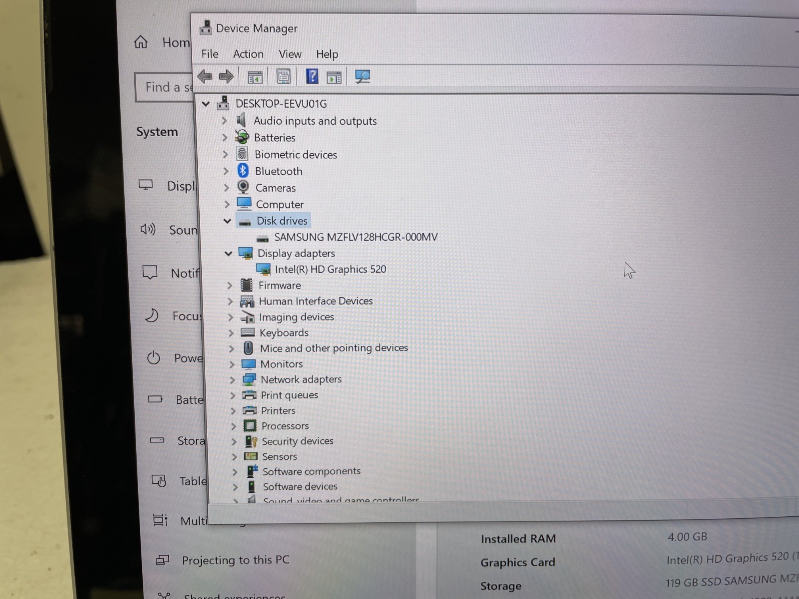 Microsoft Surface Pro 4 Intel Core i5-6300U 4GB RAM 128GB SSD Windows10Pro