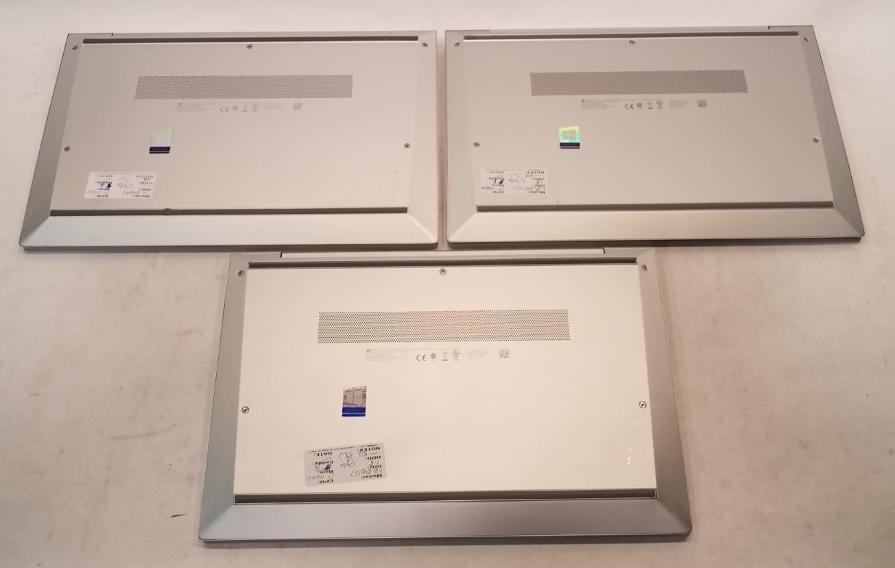 HP EliteBook 840 G7, 14″ Touch, i7-10610U@1.8GHz, 16GB RAM, 512GB NVMe, Lot of 3