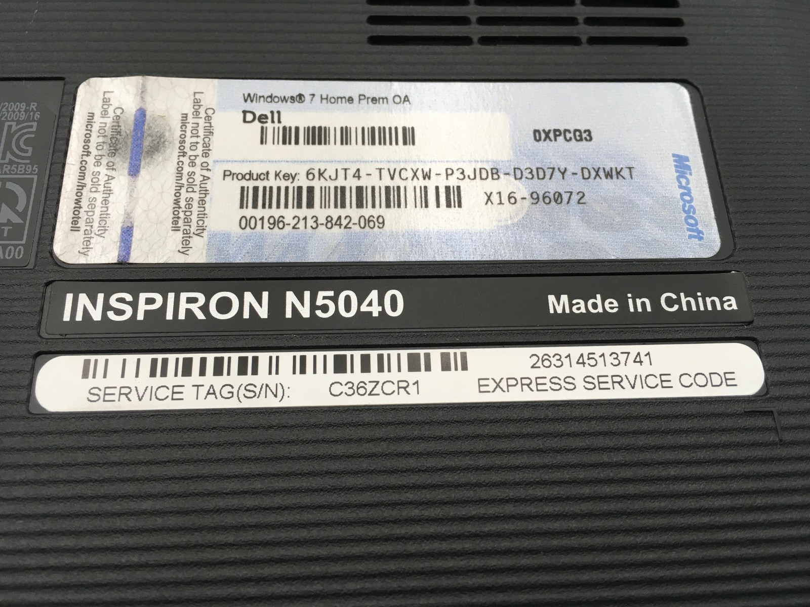 DELL INSPIRON N5040 – INTEL CORE I3 1ST GEN – NO RAM – FOR PARTS – READ DESC -BB