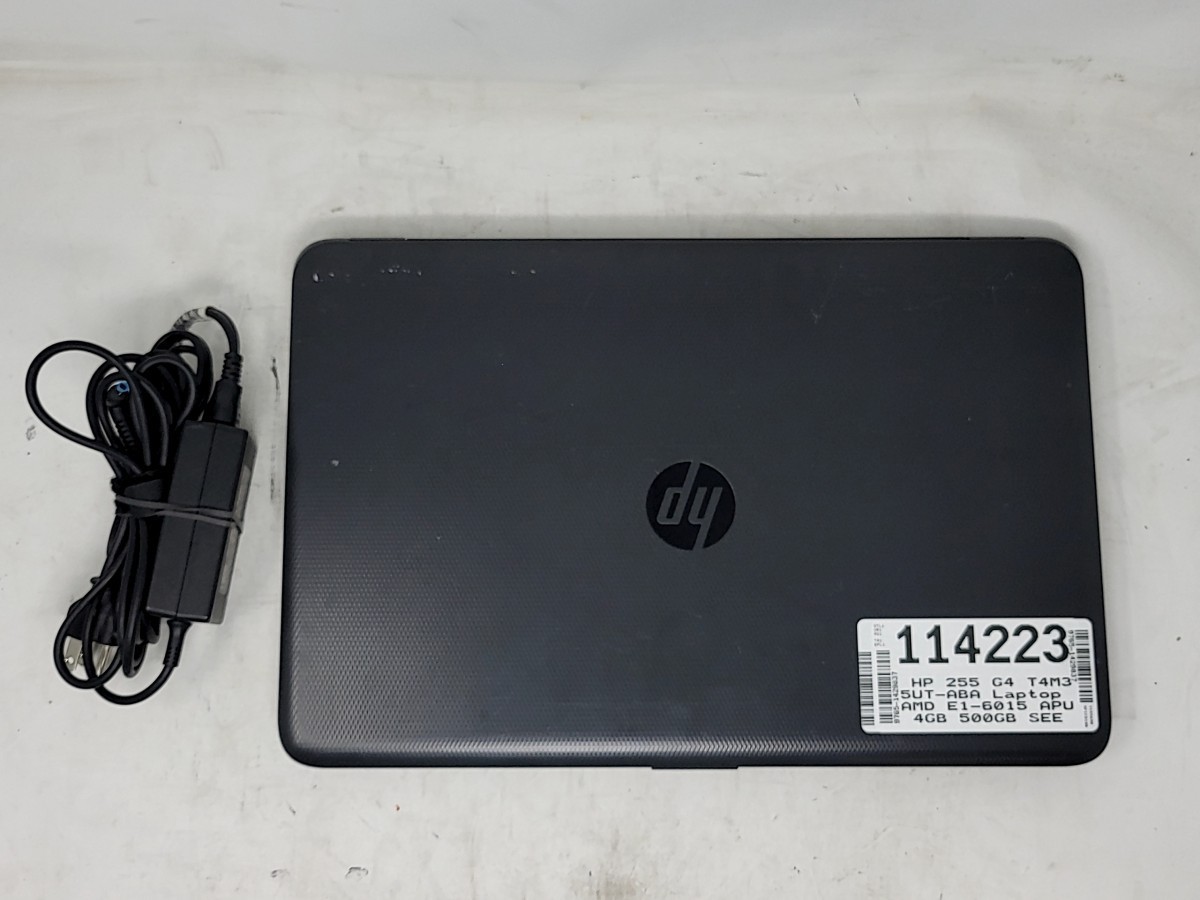 HP 255 G4 T4M35UT-ABA Laptop AMD E1-6015 APU 4GB 500GB SEE NOTES