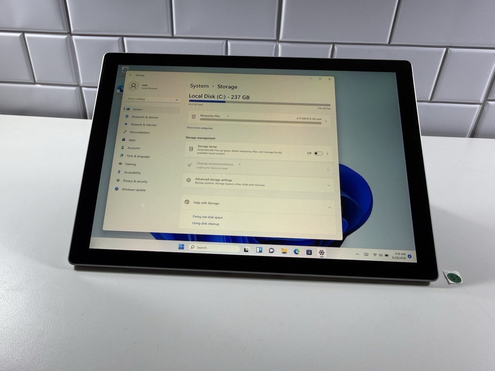 Microsoft Surface Pro 7 plus 1961 Core i5-1135G7 2.4GHz 16GB 256GB Win 11 Pro