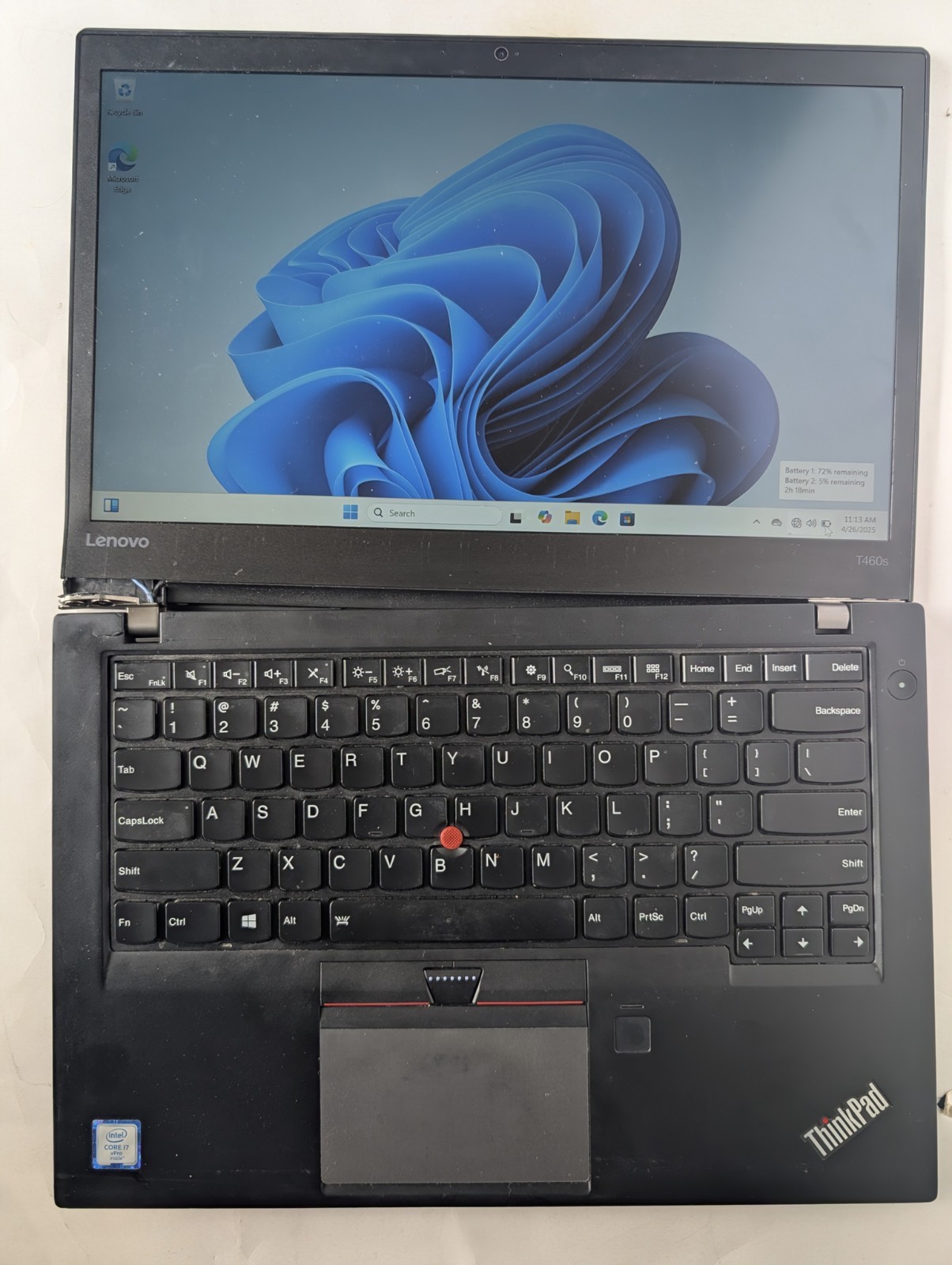 Lenovo ThinkPad T460s, i7-6600U 2.60Ghz, 8GB RAM, 256GB SSD BKLT Win 11
