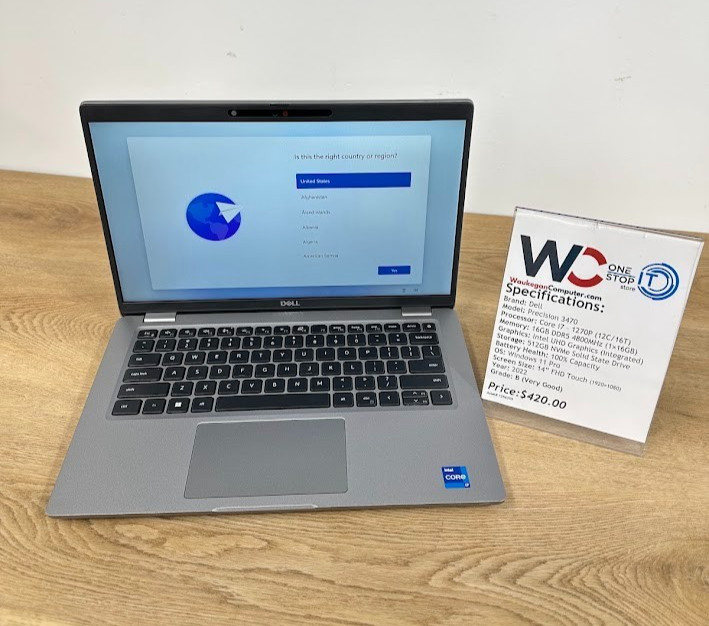 Dell Precision 3470, Core i7 1270P, 16GB DDR5, UHD Graphics, 512GB SSD, 2022