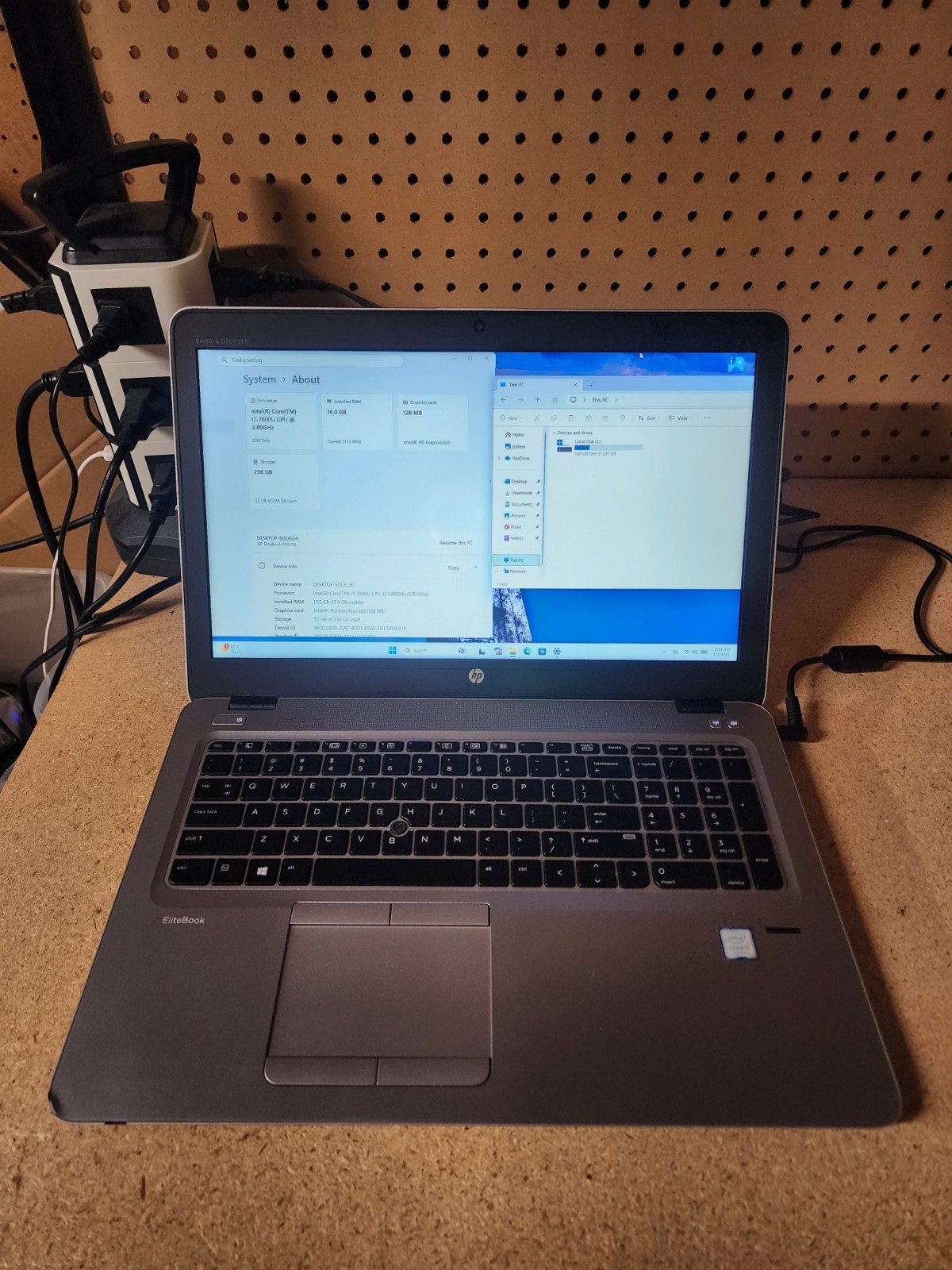 HP EliteBook 850 G4 i7-7600U 2.8GHz 16GB RAM 256GB SSD Win 11 Pro #2