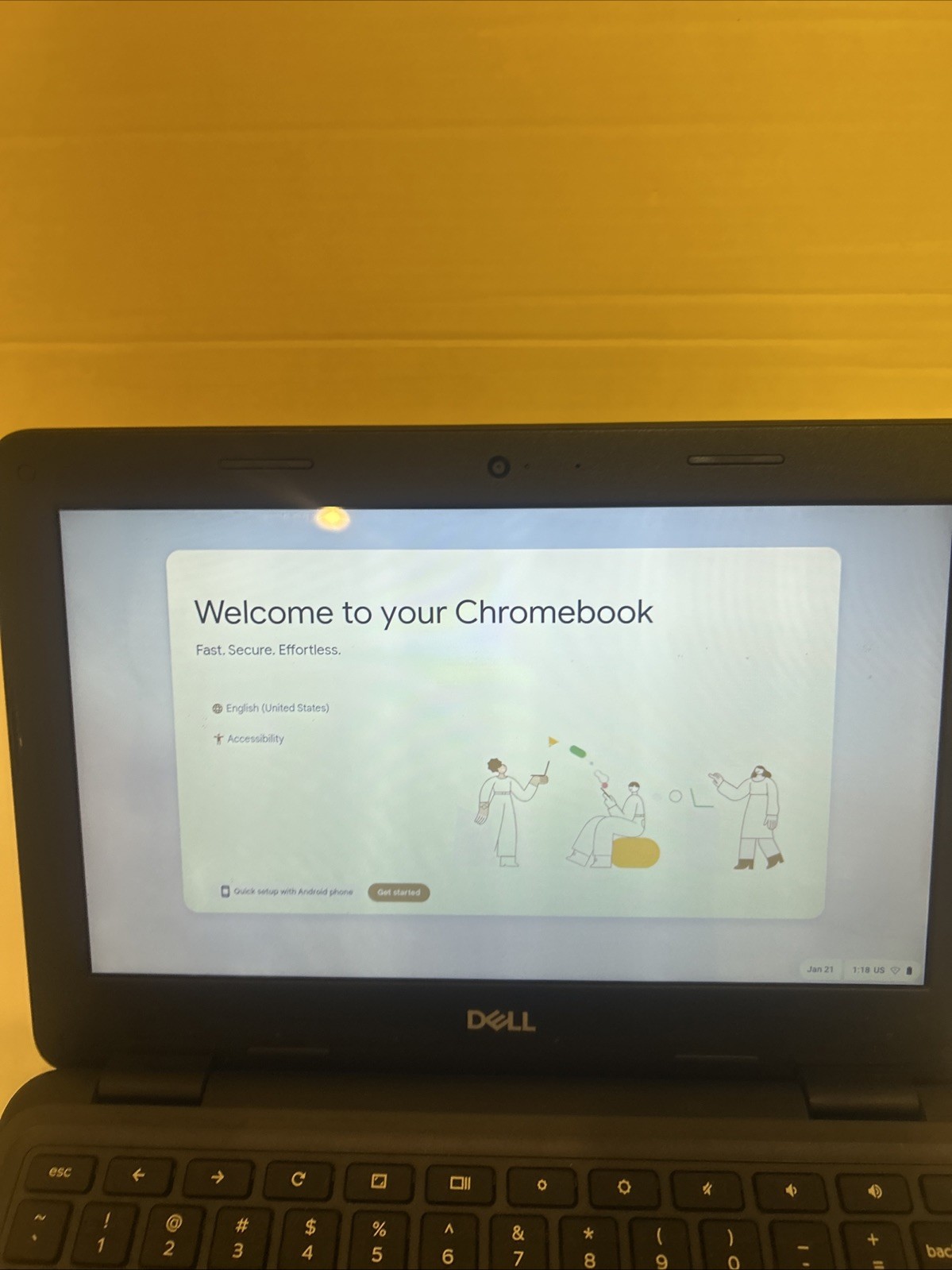 Dell Chromebook 3100 Touchscreen Tested Working No Charger Bezel details