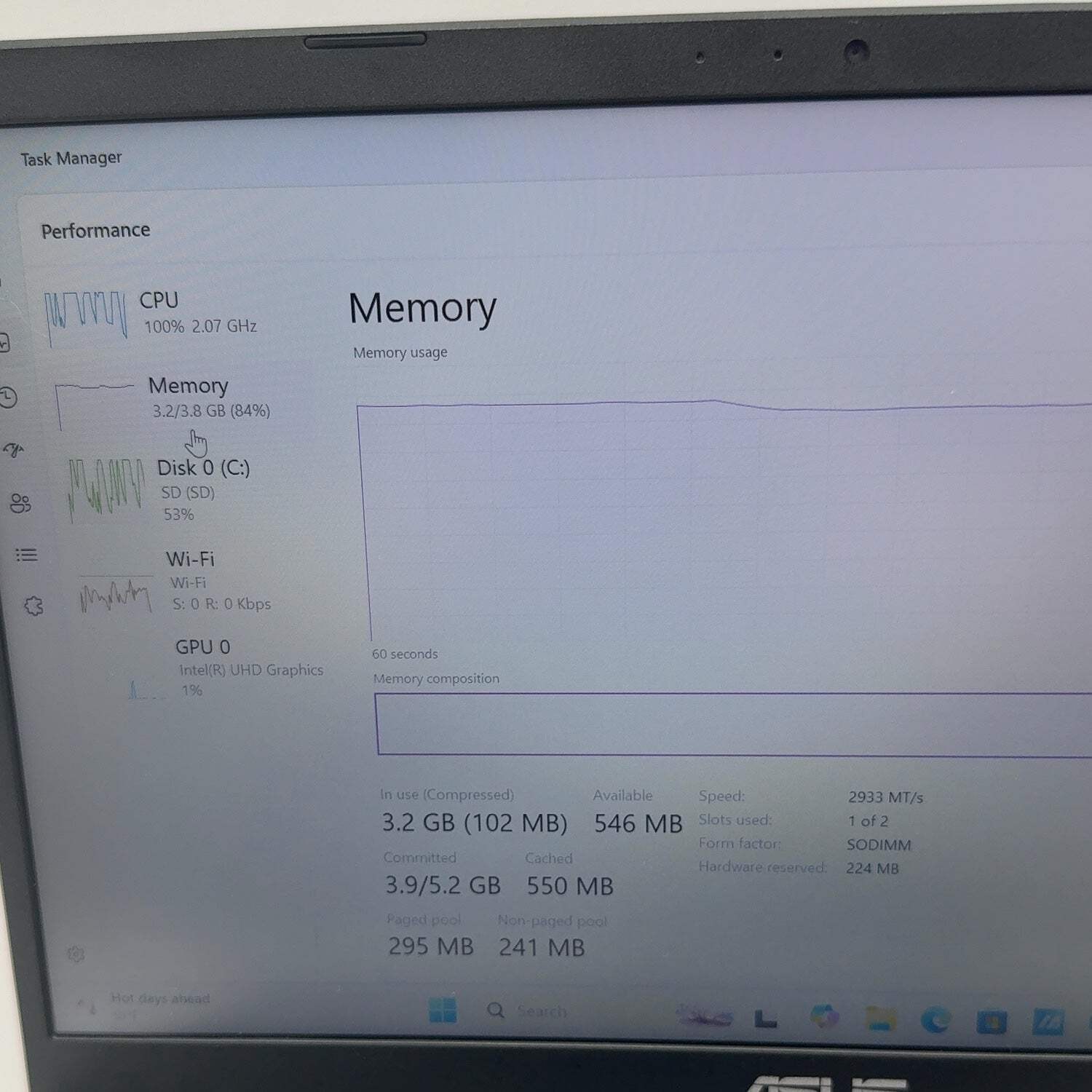 Asus Vivobook 14 E410K 14″ Celeron N4500 1.1GHz 4GB RAM 64GB HDD