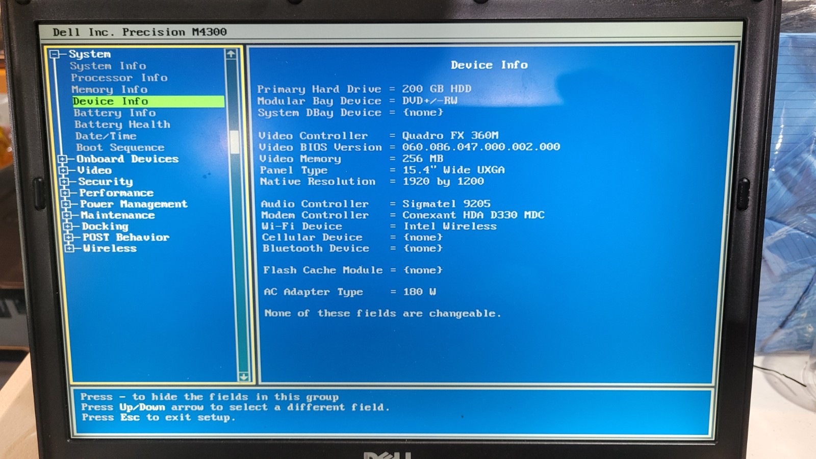 Dell Precision M4300 Intel Core 2 Duo 06FD 2GHz 2 GB NO HDD