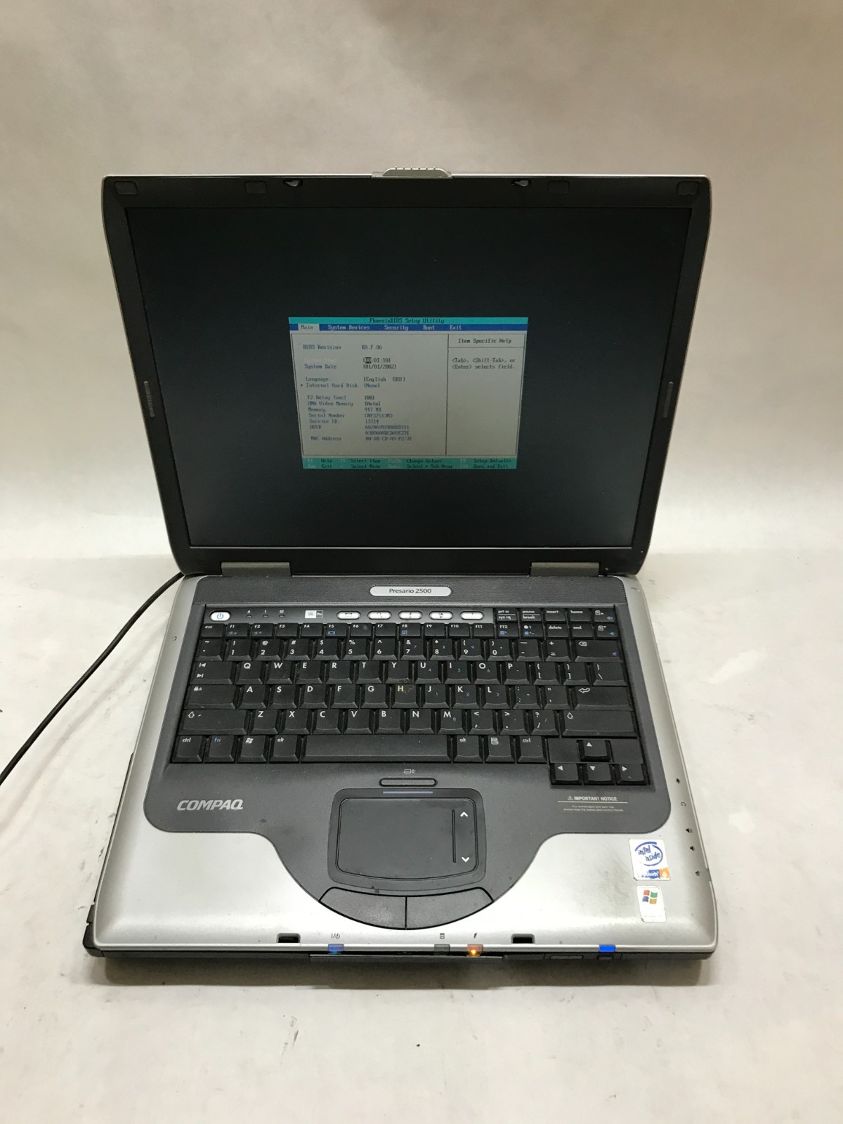 Compaq HP CRVSA-02T1-90 14″ Intel Pentium 4 447MB RAM NO HDD/OS READ DESC!! – DW