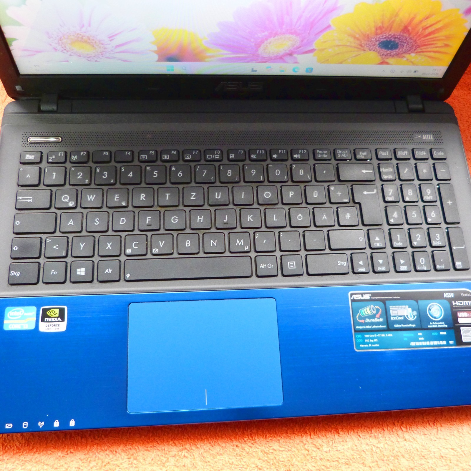 Asus K55 IceCOOL 15″ L 16GB RAM NEW l 500GB SSD Windows 11 PRO l HDMI USB3