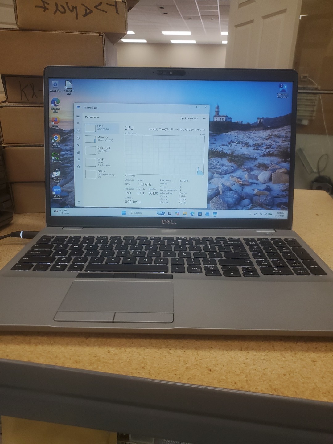 Dell Precision 3550 Laptop – i5-10310U 8GB 256GB SSD 15.6″ 051526-80