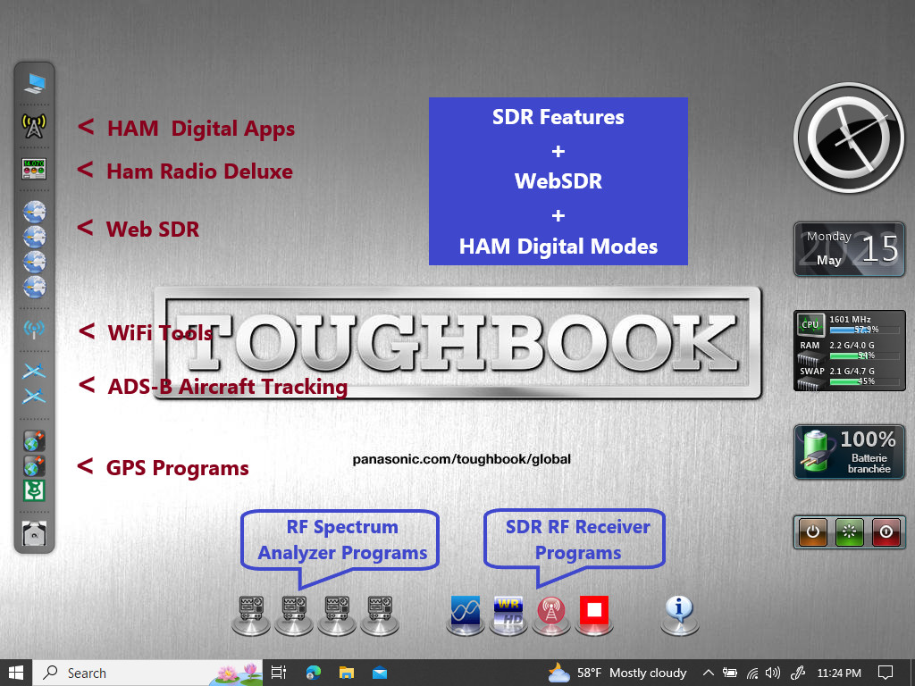 TOUGHBOOK CF-31 MK6: Radio Programmer Laptop w/ HAM Digital+Logging w/ SDR + GPS