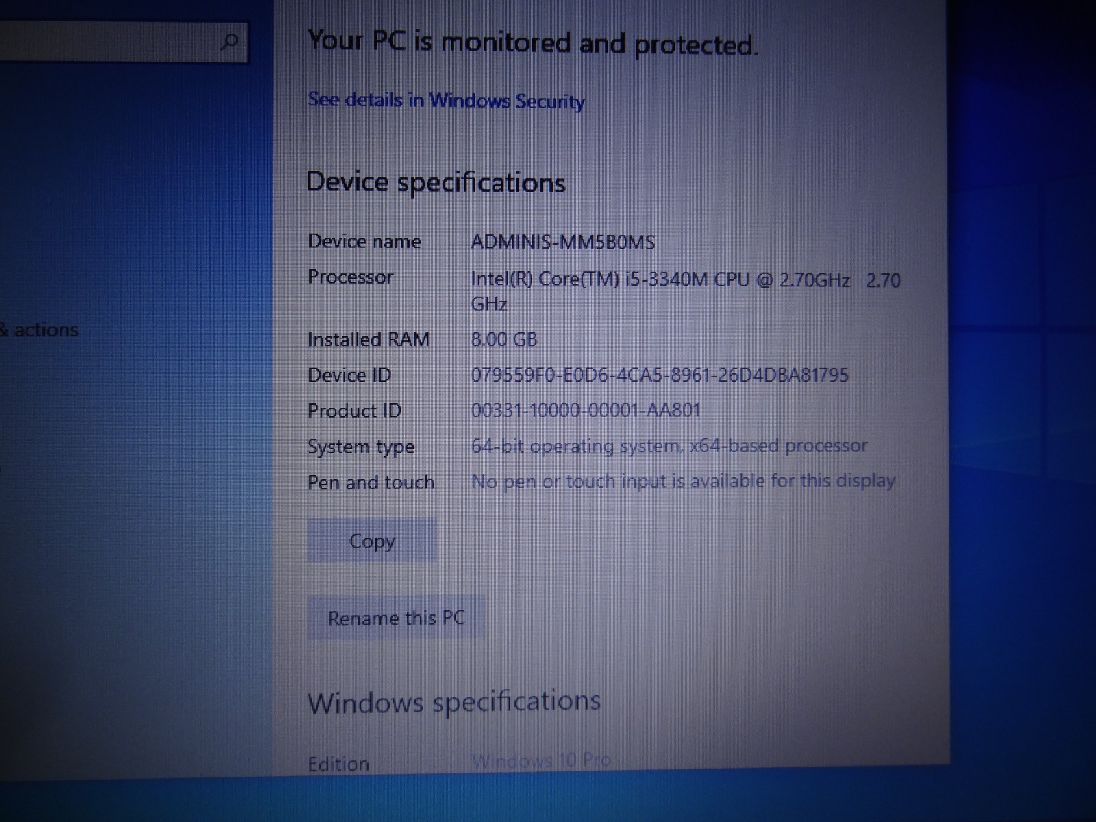 Dell Precision M4700 Laptop Computer -15.6″Screen -Windows 10 -256GB SSD -8GB RA
