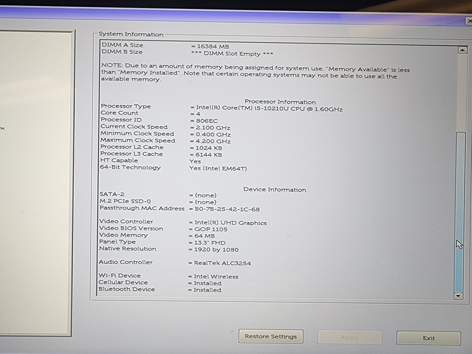 Dell Latitude 5310 2-in-1 Touch Convertible i5-10210U 16GB RAM NO SSD NO OS