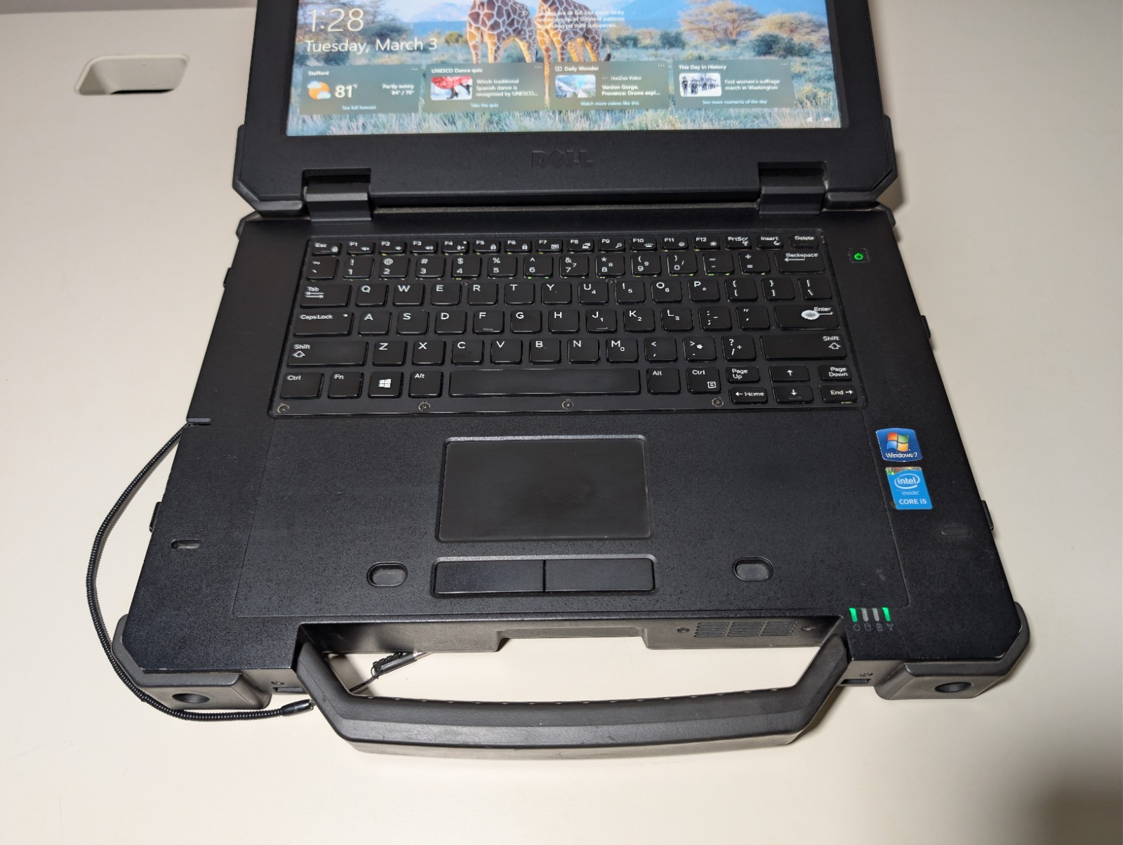 Dell Rugged Extreme 7404 Touchscreen | i5 16GB RAM 256GB SSD | RGB Pen DVD+RW
