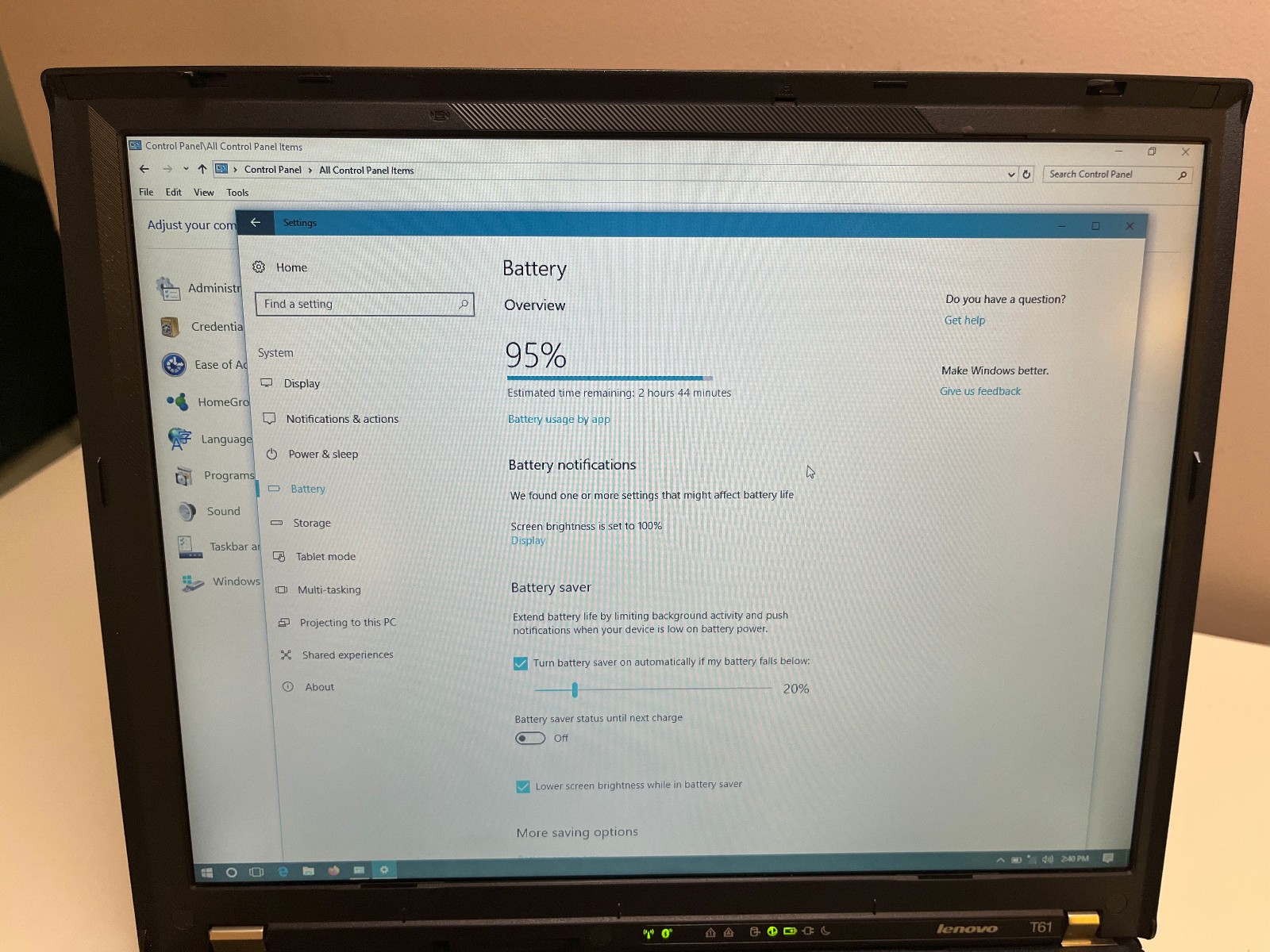 Vintage IBM Lenovo ThinkPad T61 14.1″ 4:3 SXGA+ Intel Core 2 Duo Retro Laptop