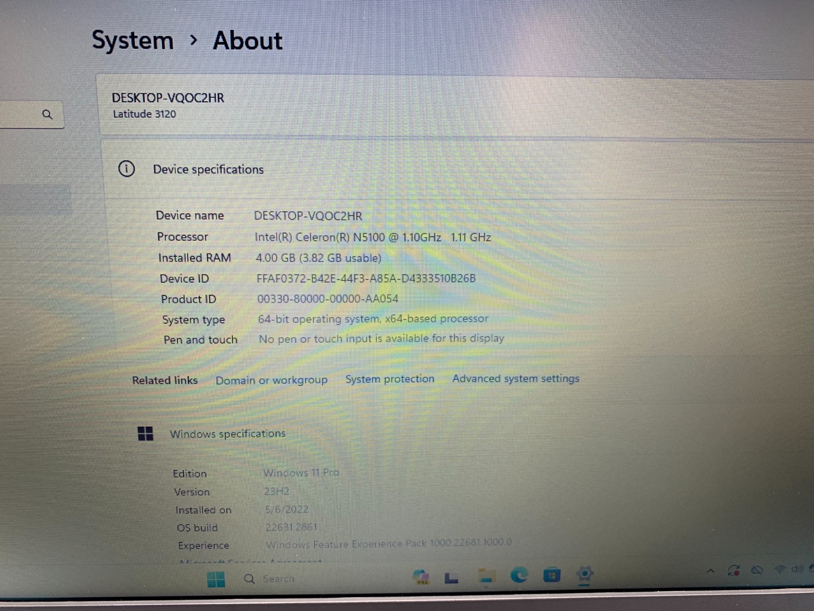 DELL LATITUDE 3120 11″ Celeron N5100 1.10GHz 4GB RAM 64GB SSD Windows 11 Pro