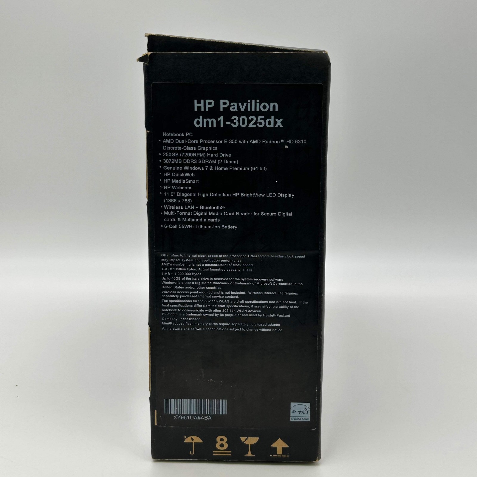 HP Pavilion dm1-3025dx 11.6″ Laptop AMD E-350 3GB RAM 250GB HDD Gray