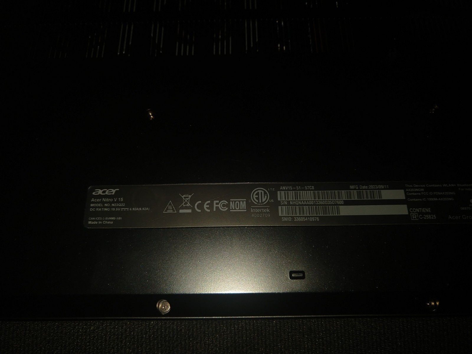 Acer Nitro V15 I5-13420H 2.1GHZ 8GB RAM 512GB SSD W/ GEFORCE RTX 2050 – Black