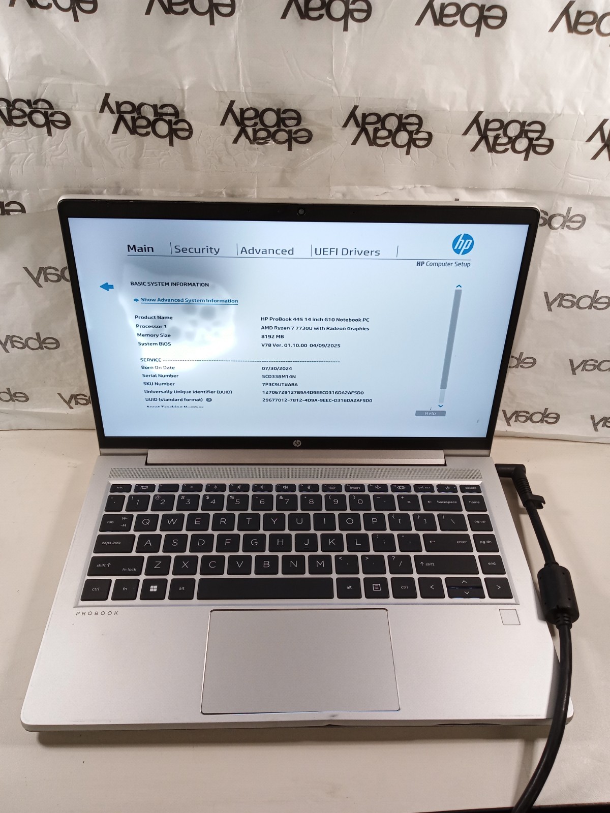 Hp ProBook 450 G10 | Ryzen 7 7730U | 8GB RAM | LCD BLEMISH | READ DESC
