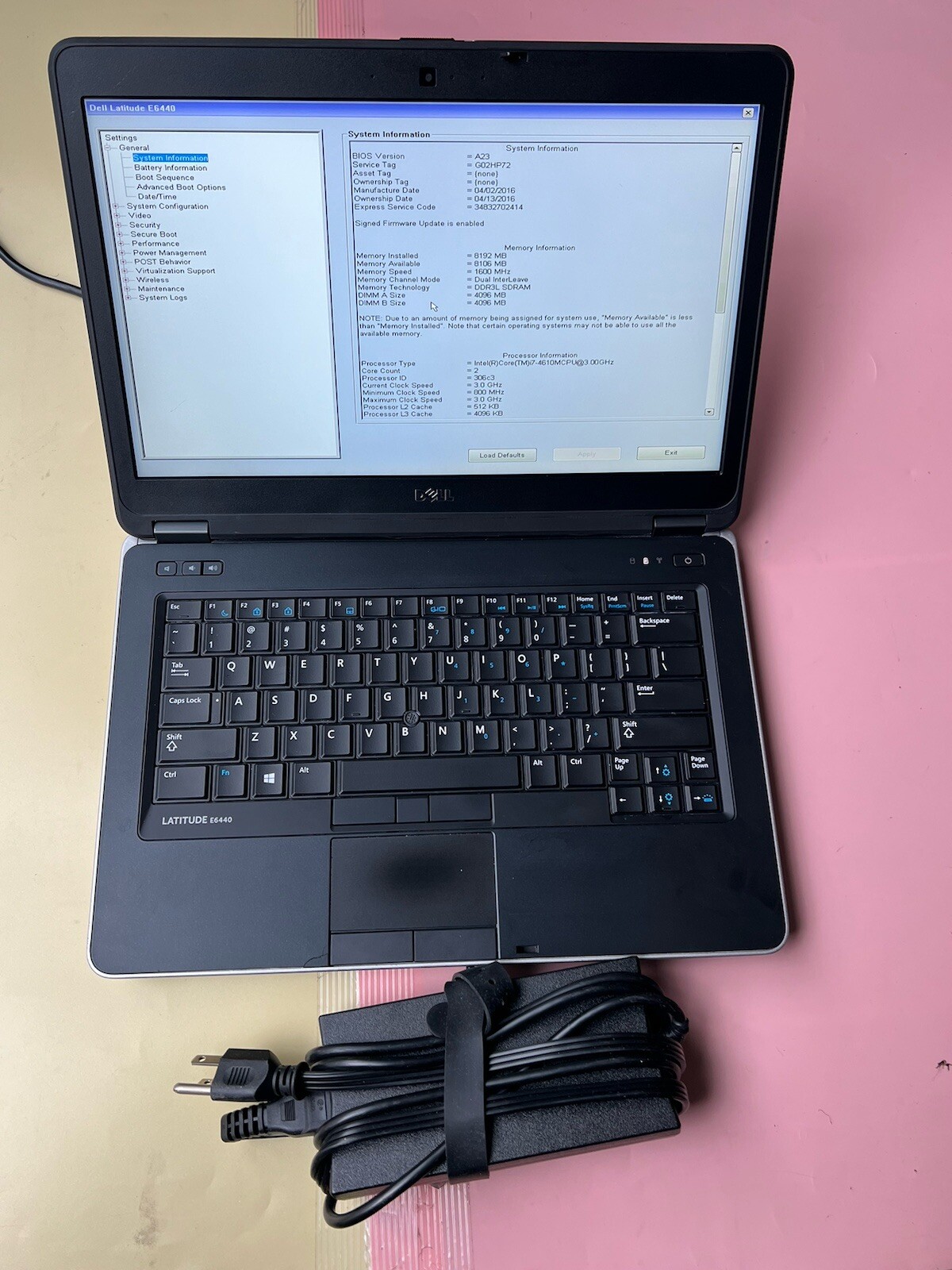 Dell Latitude E6440 Core i7-4610M 3.0GHz 8GB RAM 240GB SSD BACKLIT 1920X1080