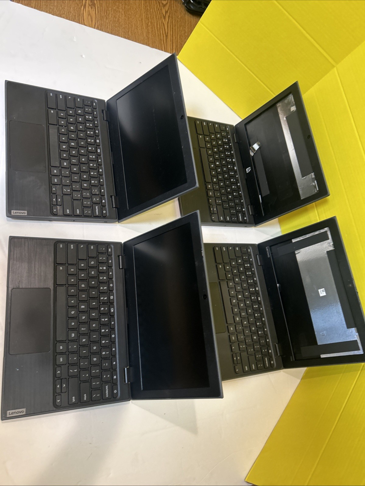 Lot of 4 Lenovo 100e Chromebook 2nd Gen MTK 4GB 32GB For Parts Repair