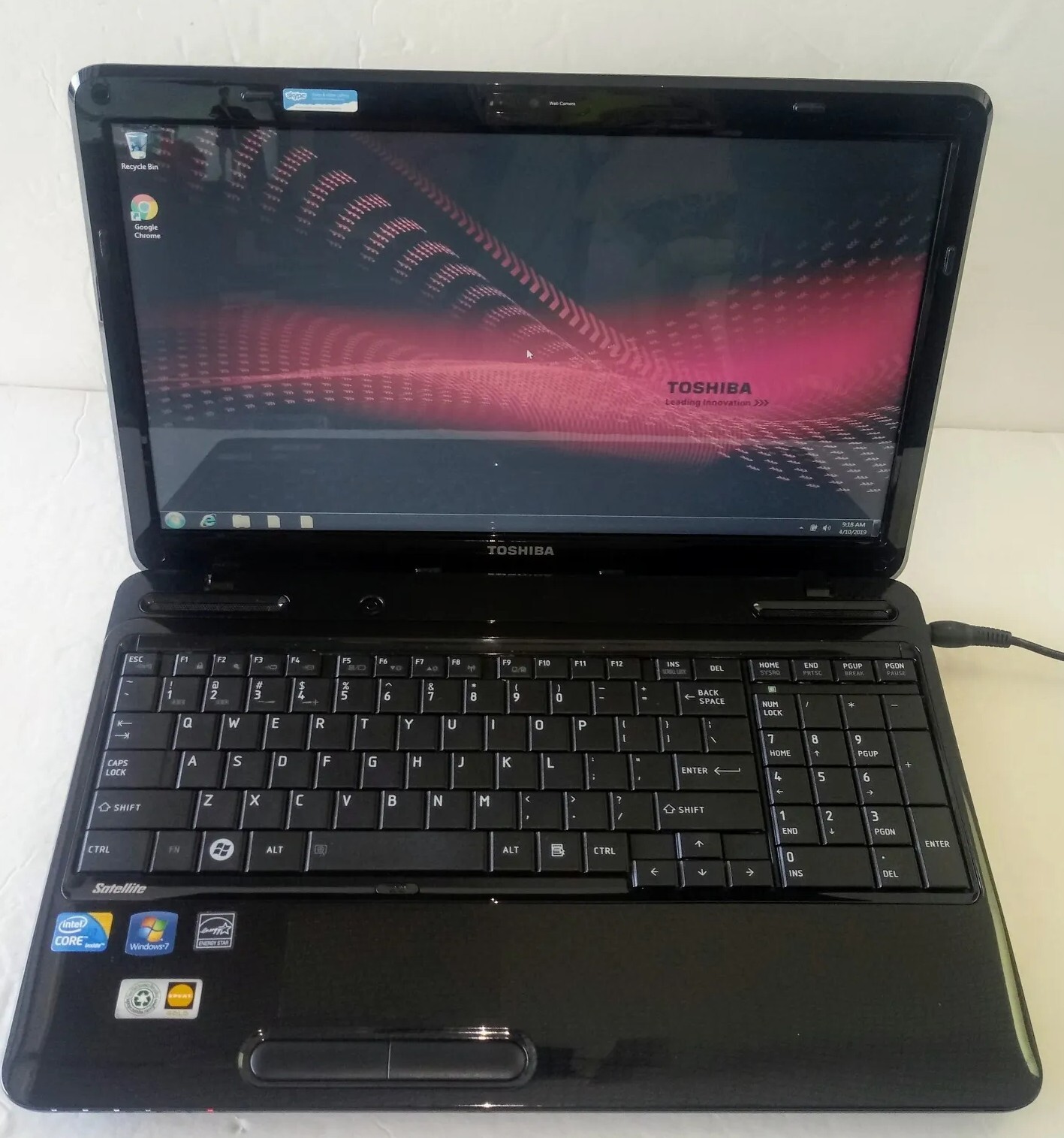 TOSHIBA SATELLITE L655-S 750GB 8GB INTEL CORE i3 M380 2.53 GHz Win 10 PRO