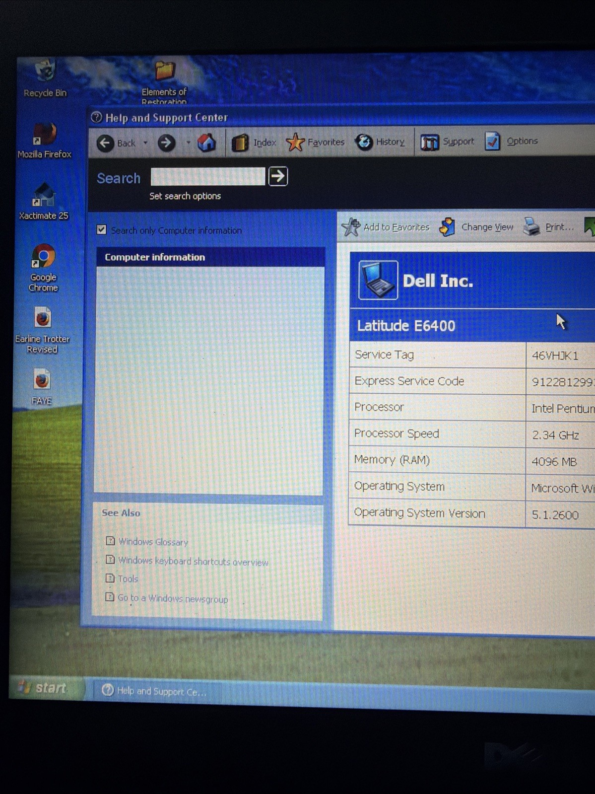 Dell Latitude E6400 Intel Pentium III Xeon 2.34GHz 4GB RAM 75GB HDD Wind. XP Pro