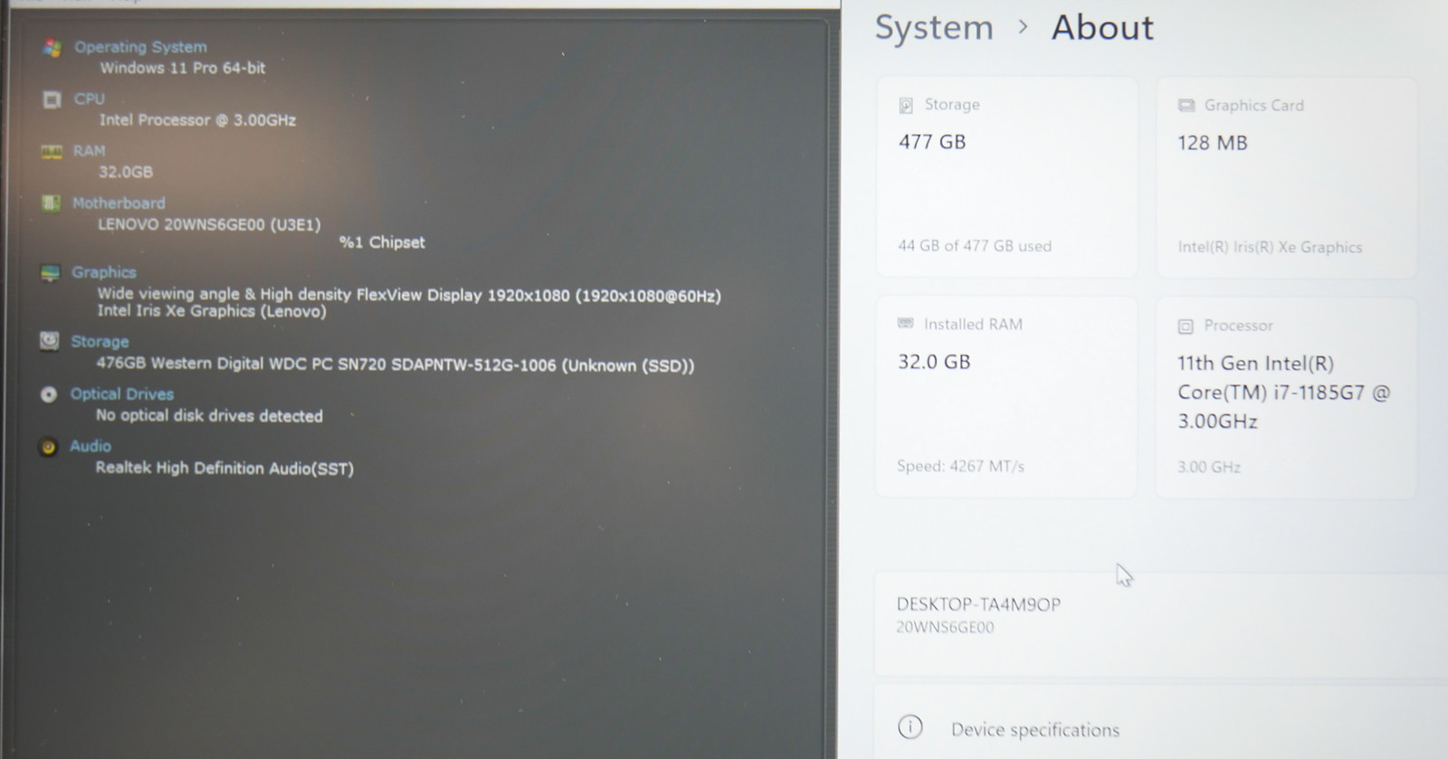 LENOVO ThinkPad T14s Gen 2i Intel Core i7-1185G7 3.00GHz 32 GB 512GB SSD 14″ Y9
