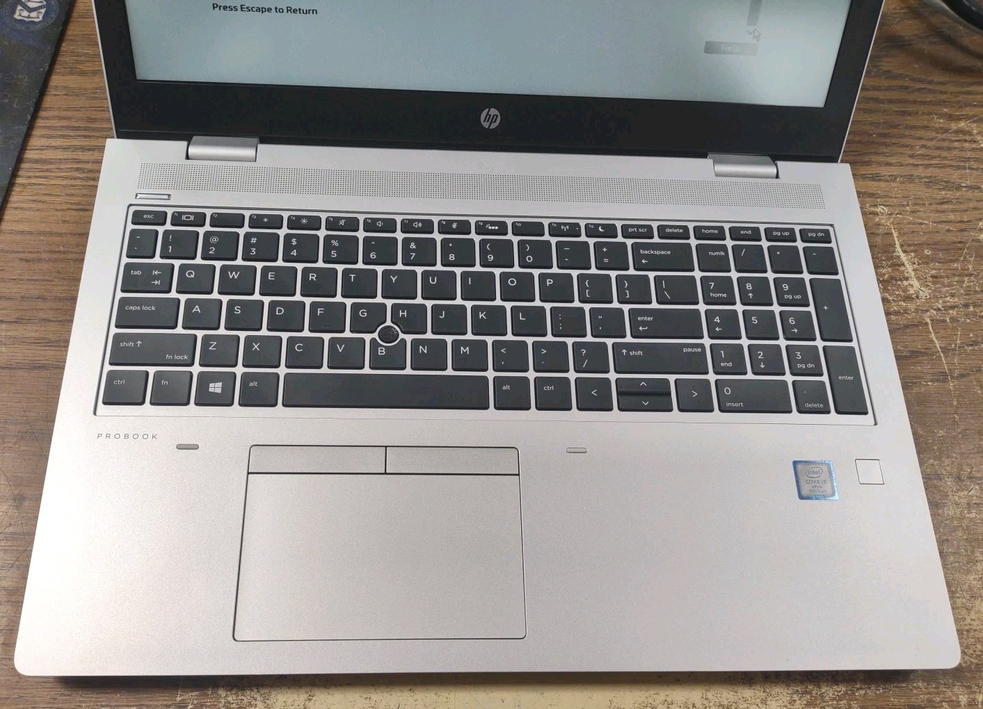 HP ProBook 650 G5 15.6″ W/ Intel i5-8365U @ 1.6GHz, 8GB, 256GB.