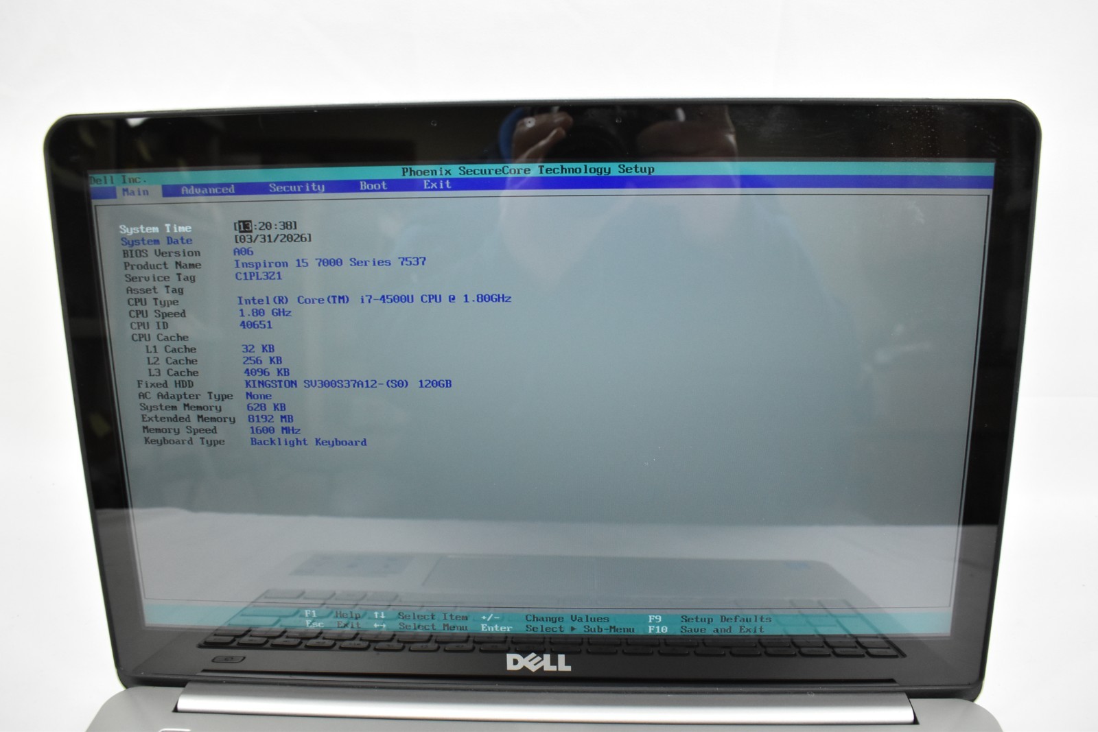 Dell Inspiron 15 7537 Laptop i7-4500U 1.8GHz 8GB 120GB SSD Parts or Repair Only