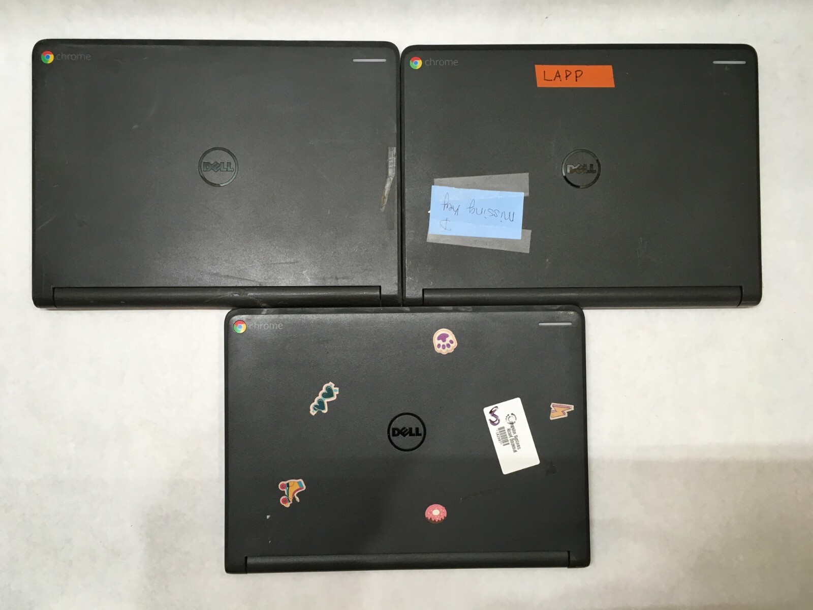Lot of 9 Dell Chromebook 11 3120 Celeron Missing Keys Power Issues- FT