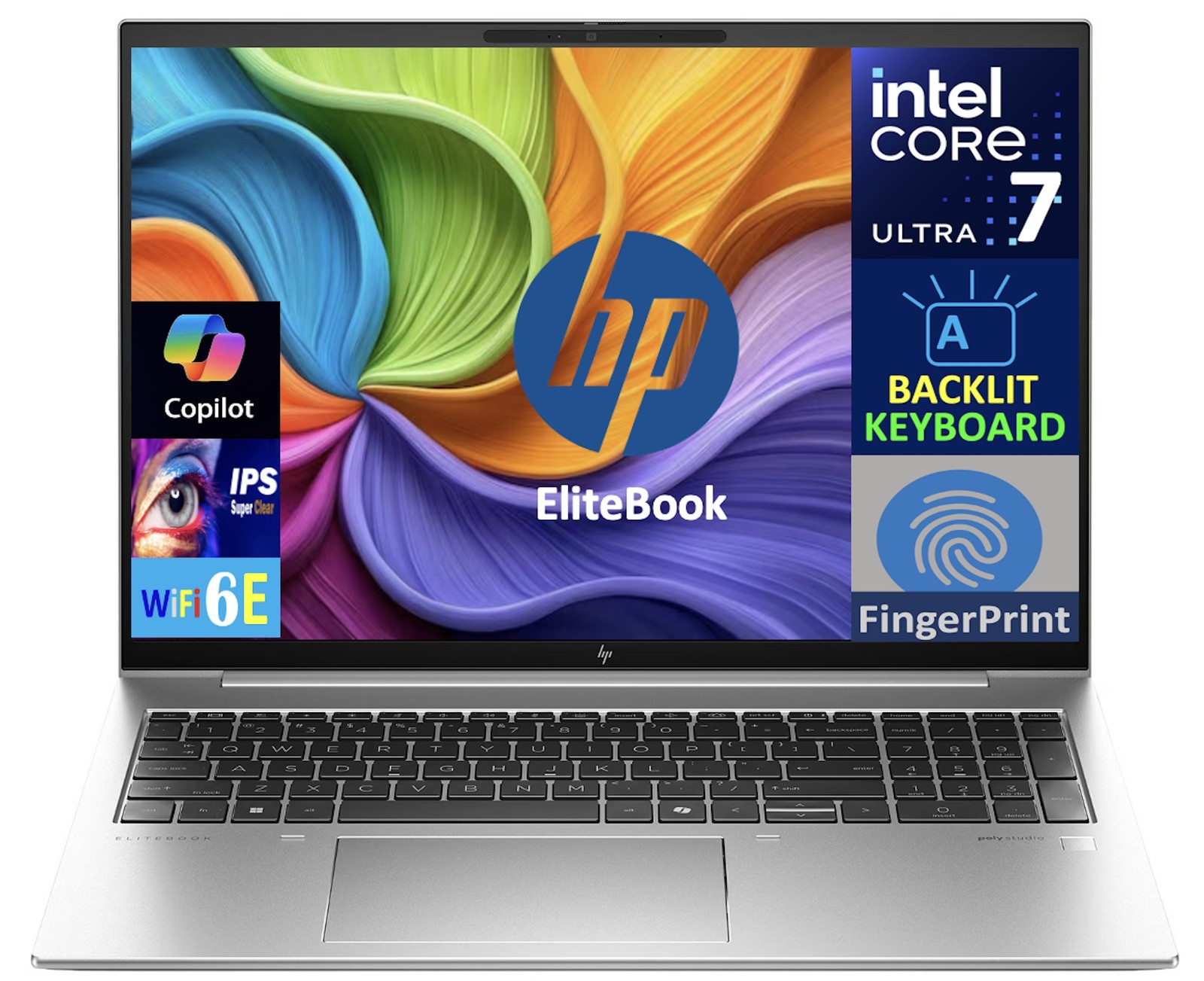 HP EliteBook 860 16″ WUXGA Intel Core Ultra 7 165U 16GB 512GB SSD W11P Laptop SL