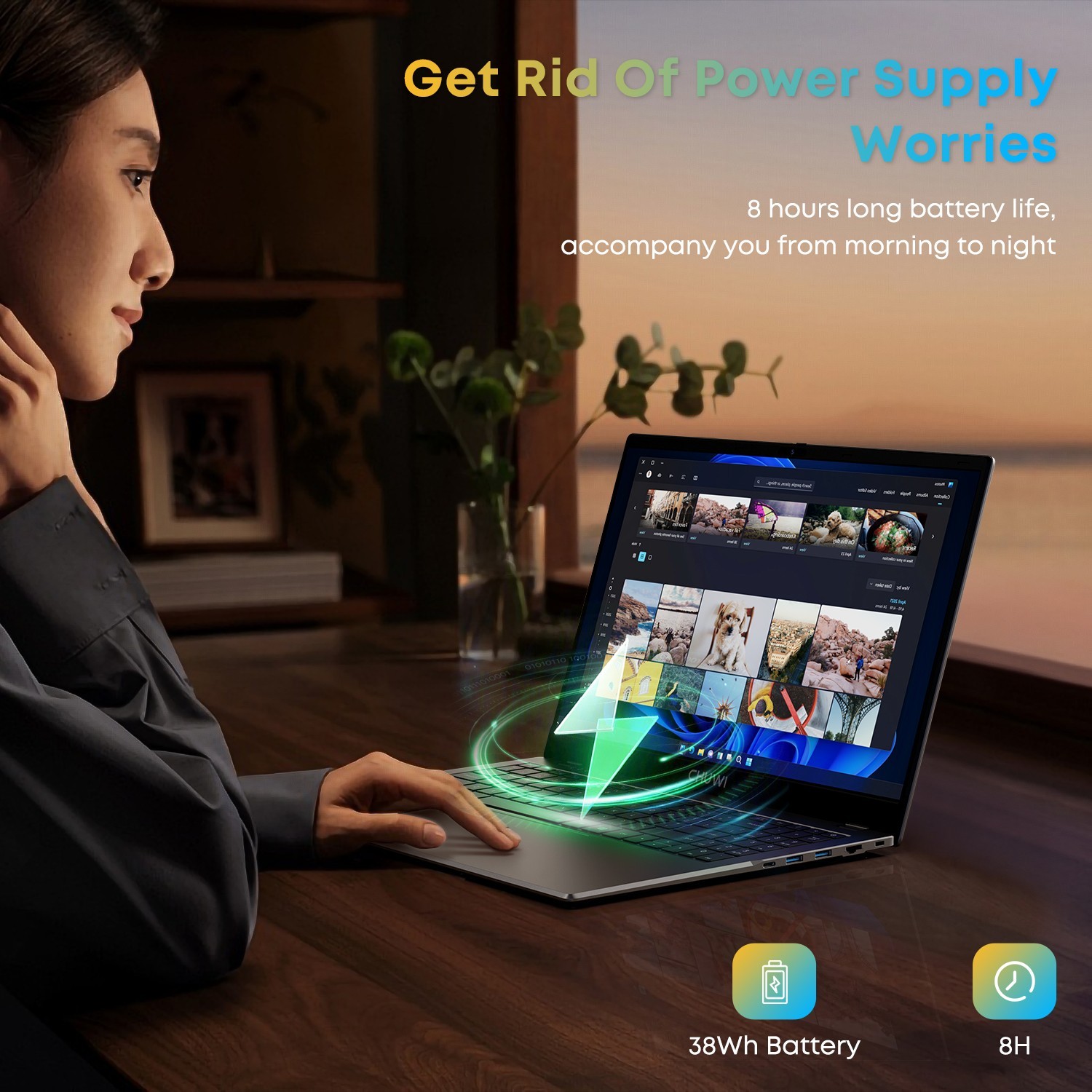 CHUWI 15.6” Laptop 8GB RAM 256G SSD Intel Celeron Quad-Core 2.80 GHz HD 1080P