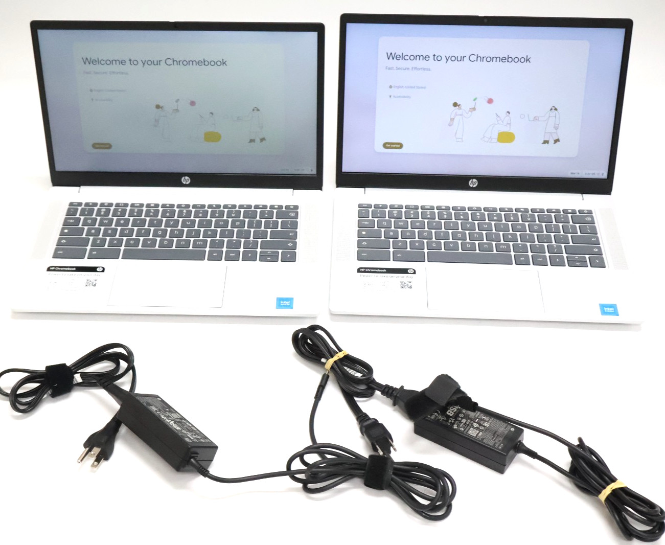 Lot of 2 HP Chromebook 14″ Intel N200 4GB RAM 128GB SSD Laptop 14a-nf0131wm